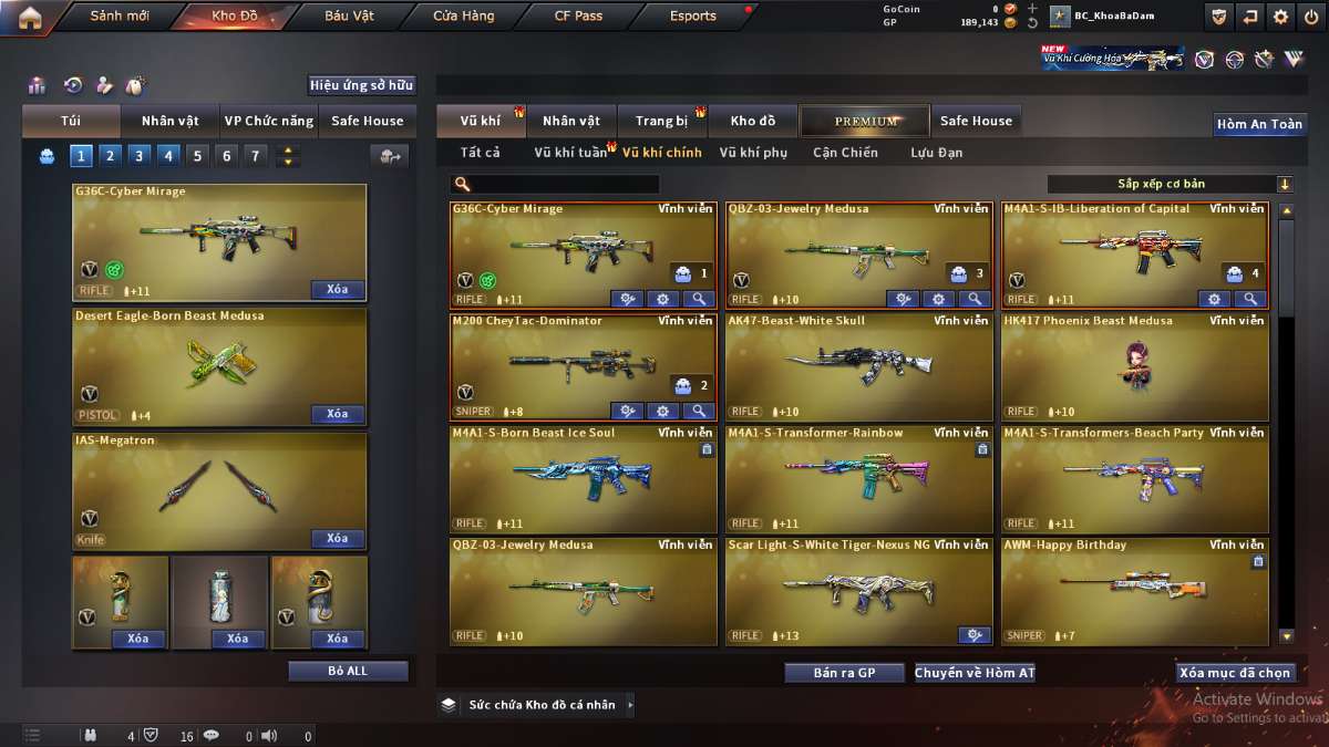 shop acc cf uy tin gia re